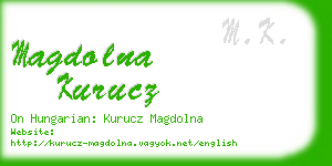 magdolna kurucz business card